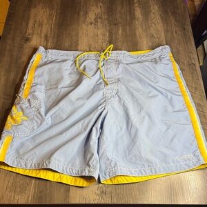 Tommy Hilfiger Y2K  Blue and Yellow Swim Shorts